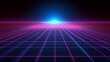 © Panuwat - Abstract background grid-like pattern grid made up blue 80s Retro Sci-Fi
