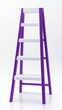 © Newvie - A colorful purple ladder stands against a white background, symbolizing creativity and the potential for reaching new heights.