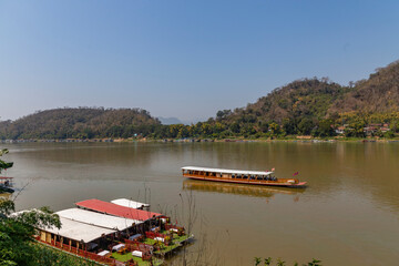 Wall Mural - Mekong river landscape. Luang Prabang, Laos.