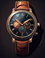 Wall Mural - brown watch