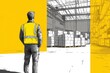 © cherreshnya - Minimalistic worker in warehouse setting for industrial and logistics design