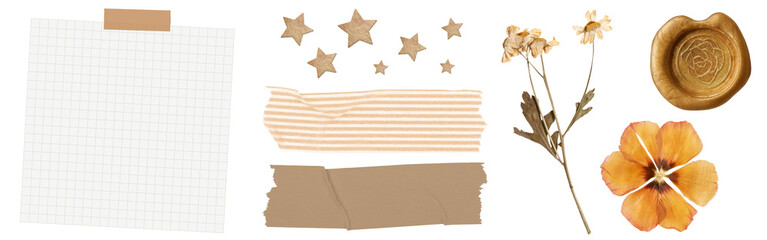 Wall Mural - Scrapbook collage png cut out element set