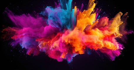 Aufkleber - Vibrant Color Explosion Abstract Art Design