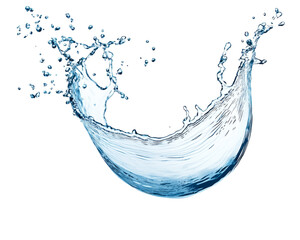 Aufkleber - High-Quality PNG of Blue water splash Isolated on White Background – High Resolution