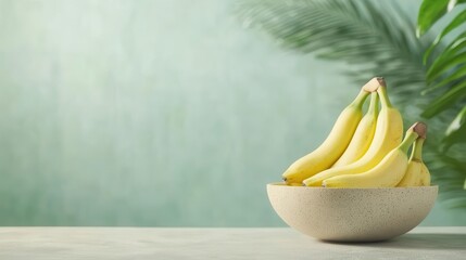 Wall Mural - Bananas in a fruit bowl, healthy eating, diet plan, natural lighting, fresh produce