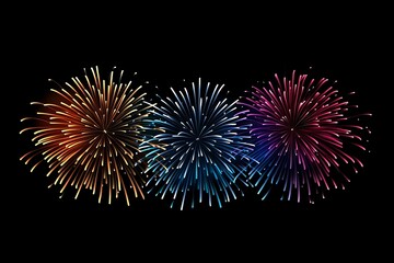 colorful fireworks exploding in the night sky