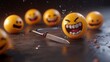 © doraclub - Weaponized Emojis Targeting Vulnerable Child in Dark Digital Art
