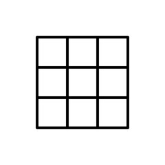 grid icon linear logo isolated