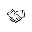 © student - Handshake icon linear logo isolated