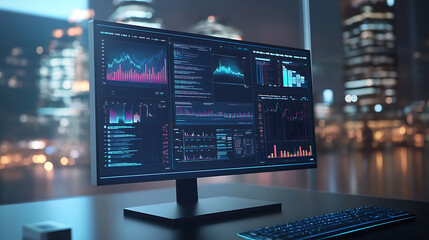 Innovative software engineering: dynamic programming and application development visualized on a modern computer monitor
