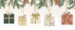 © jakapong - Christmas Gifts Wrapped with Intricate Designs Under Festive Tree