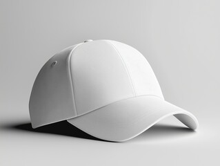 white baseball cap with black patch for your logo. mockup. a blank for the work of a designer. isola