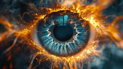 closeup retinal scan