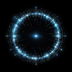 Canvas Print - glowing magic runes circle astronomy light space.
