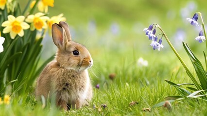 Sticker - rabbit in the grass