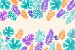 © ali - Tropical Jungle Leaves Pattern Summer Holiday Background Illustration