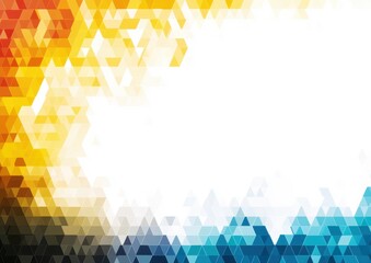 Wall Mural - vibrant geometric background with colorful triangles creating a dynamic and modern abstract design s