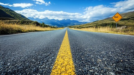 Wall Mural - Mountain Highway Perspective