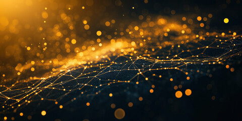 Wall Mural - abstract background with bokeh lights. christmas festive background image. created with generative a