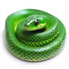 Wall Mural - Green Snake Isolated