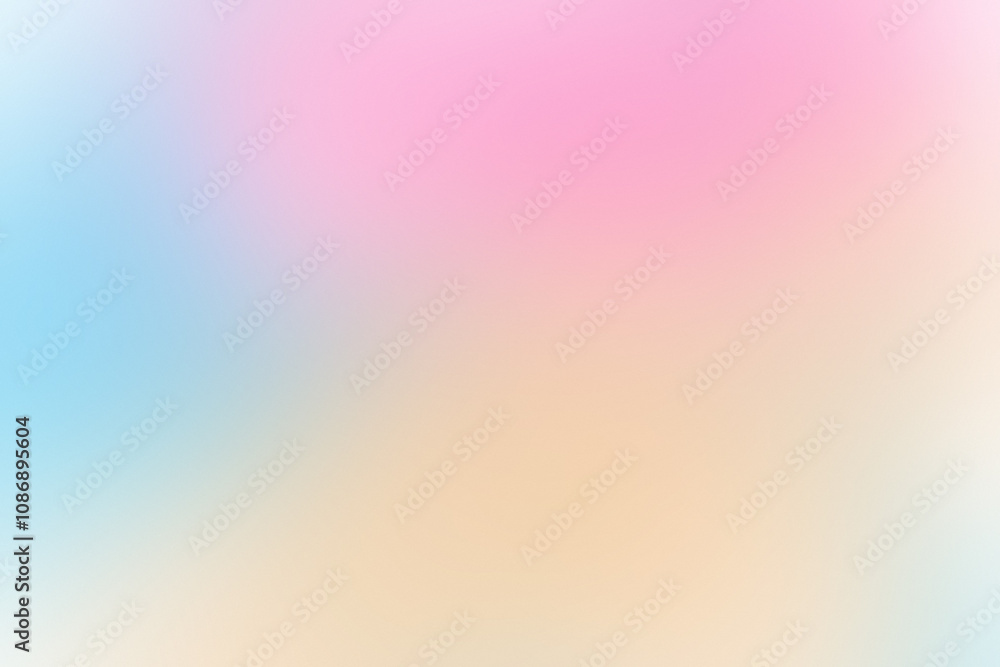 Abstract pastel blue pink peachy gradient background