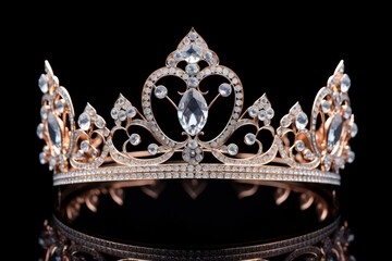 Wall Mural - diamond crown gemstone jewelry.