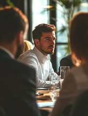 Sticker - Business Meeting - Young Professional Conferring with Colleagues