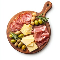 Wall Mural - Gourmet Cheese and Meat Platter