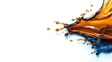Aufkleber - Dynamic splash of colorful liquid art abstract design studio setting high angle view modern concept