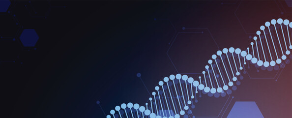 Wall Mural - DNA science and medical background concept