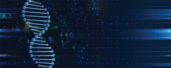 Wall Mural - DNA science and medical background concept