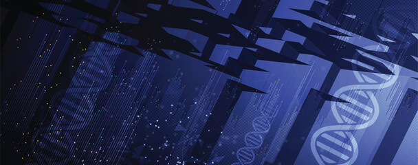 Wall Mural - DNA science and medical background concept