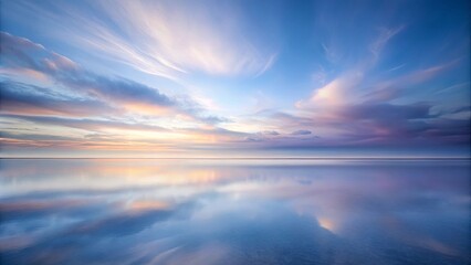 Wall Mural - serene sunset reflection on calm waters with pastel hues