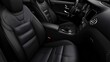© Ajay - Luxurious black leather car seats with elegant stitching and modern interior design.