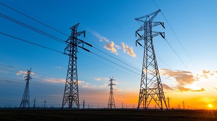Fototapete - Conceptual visualization showcasing the of advanced energy storage technology solutions within a smart grid infrastructure to balance peak load demands optimize energy efficiency