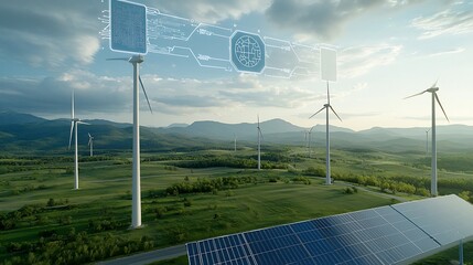 Poster - Innovative AI powered digital interface for an integrated smart grid system optimizing the balanced supply and distribution of renewable and non renewable energy sources like solar wind and others
