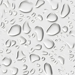 Wall Mural - Seamless texture of water drop, realistic photo details, solid color background