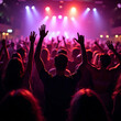 © Premium Stock - night club, crowd of men and women are dancing, hands up