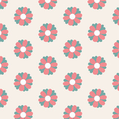 Wall Mural - pattern of seamless flowers ,vector illustration hand-drawn floral doodle background, botanical art,