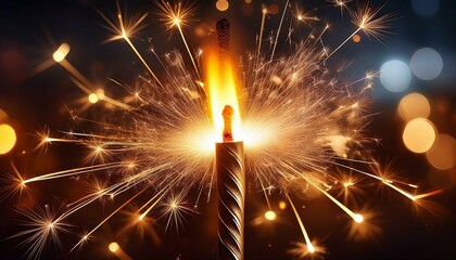 Canvas Print - sparkler on fire