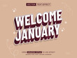 © ika - welcome january editable text, font effect, 3d text for title