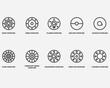 © Rifai - type of automotive gear coupling outline icon collection.car gear spare part pictogram vector illustration isolated on background
