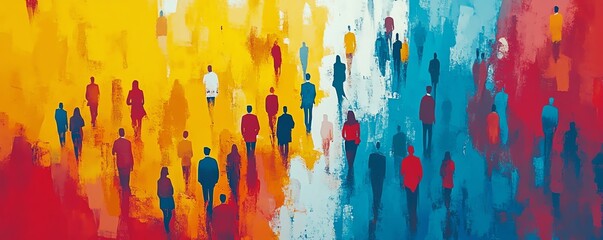 Poster - Generative AIdriven global business network, interconnected people and icons, vibrant world map backdrop, digital age theme, high contrast, visually rich illustration
