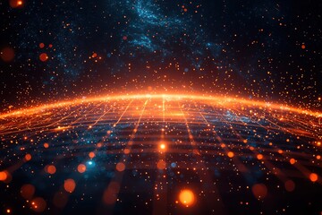 Wall Mural - harnessing digital transformation a global perspective on network visualization and earth insights