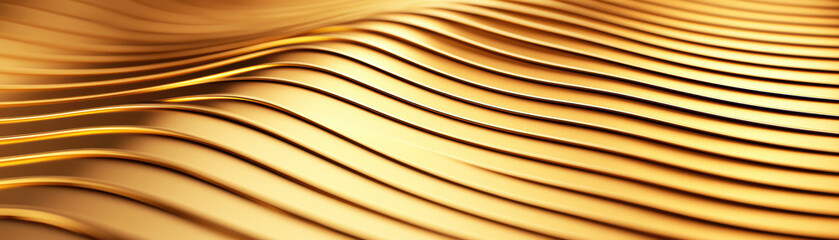 Wall Mural - an abstract image showcasing elegant golden waves, capturing the essence of luxury and creativity in