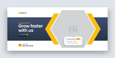 Wall Mural - digital marketing facebook cover web banner template