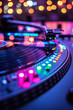 © ARTwithPIXELS - A dj turntable and neon lights