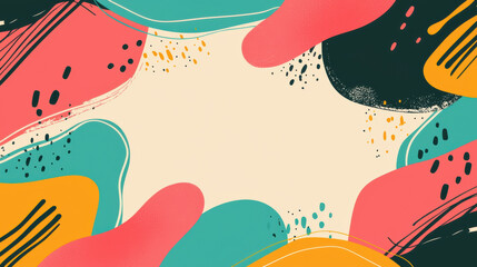 Wall Mural - vibrant abstract background featuring colorful shapes and dynamic strokes, perfect for creative proj