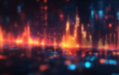 Wall Mural - vibrant digital waveform background showcasing colorful peaks and valleys, ideal for technology, mus