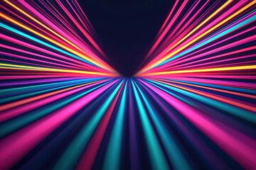 Wall Mural - vibrant light rays converge in an abstract design, creating a mesmerizing visual effect perfect for 